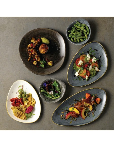 Churchill Super Vitrified Churchill Raku Round Dish Quartz Black