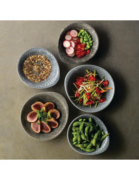 Churchill Super Vitrified Churchill Raku Round Dish Quartz Black