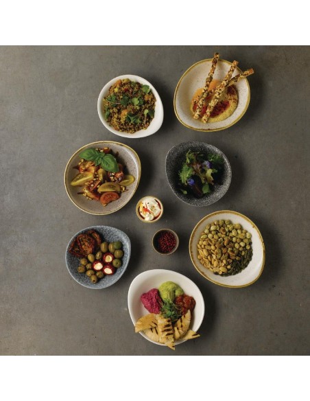 Churchill Super Vitrified Churchill Raku Round Dish Quartz Black