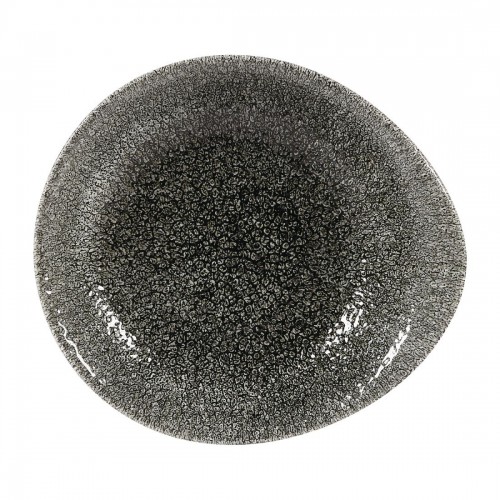 Churchill Super Vitrified Churchill Raku Round Dish Quartz Black