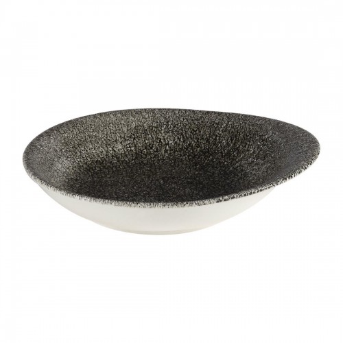 Churchill Super Vitrified Churchill Raku Round Dish Quartz Black