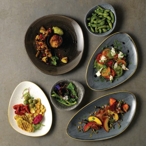 Churchill Super Vitrified Churchill Raku Round Dish Topaz Blue 1