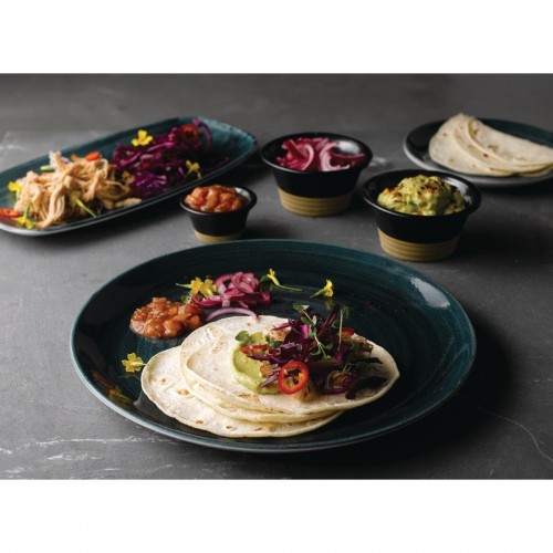 Churchill Stone Coupe Plates Aquamarine 217mm