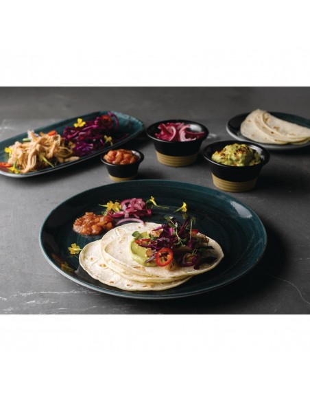 Churchill Stone Coupe Plates Aquamarine 217mm