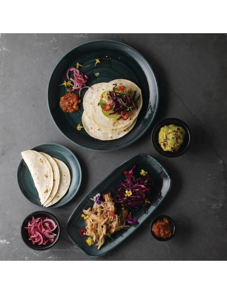 Churchill Stone Coupe Plates Aquamarine 217mm