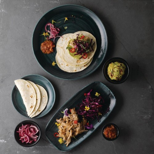 Churchill Stone Coupe Plates Aquamarine 288mm