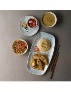 Churchill Stone Oblong Chef Plates Aquamarine 153 x 298mm 2