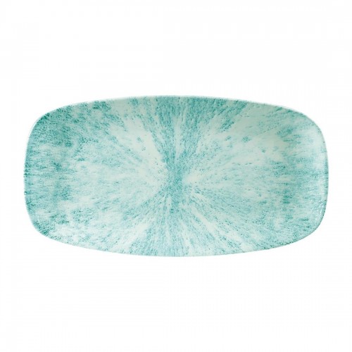 Churchill Stone Oblong Chef Plates Aquamarine 189 x 355mm