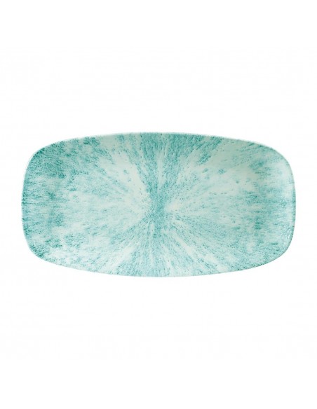 Churchill Stone Oblong Chef Plates Aquamarine 189 x 355mm