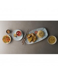 Churchill Stone Oblong Chef Plates Aquamarine 189 x 355mm 2