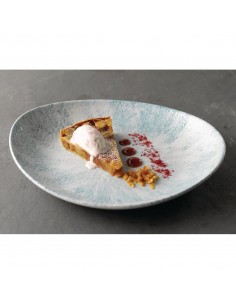 Churchill Stone Oval Coupe Plates Aquamarine 270 x 229mm 2