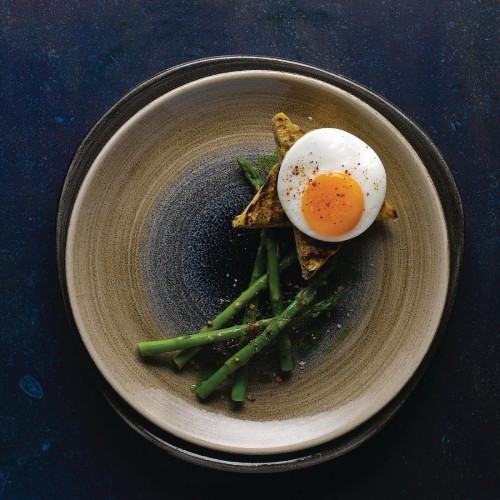 Churchill Stonecast Aqueous Coupe Plates Blue 217mm