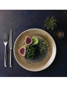 Churchill Stonecast Aqueous Coupe Plates Blue 288mm 2