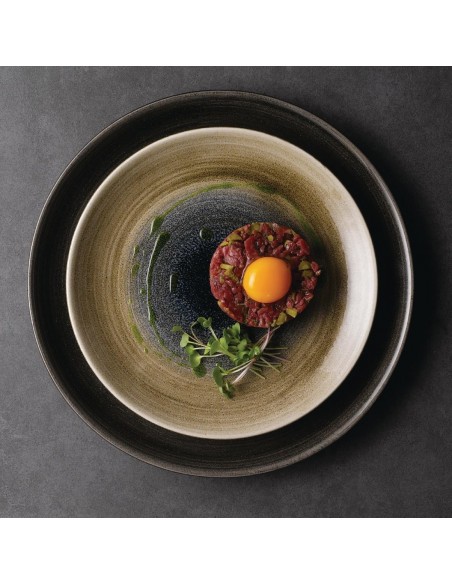 Churchill Stonecast Aqueous Deep Coupe Plates Blue 255mm