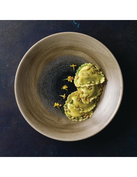 Churchill Stonecast Aqueous Deep Coupe Plates Blue 255mm