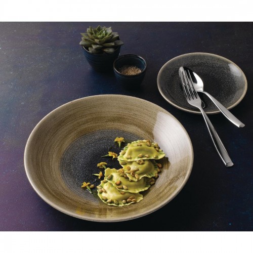 Churchill Stonecast Aqueous Deep Coupe Plates Blue 255mm