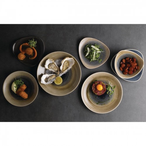 Churchill Stonecast Aqueous Deep Coupe Plates Blue 255mm