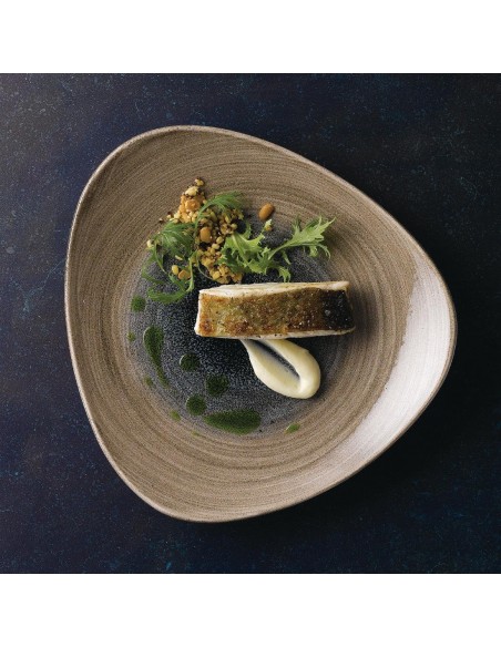 Churchill Stonecast Aqueous Deep Coupe Plates Blue 281mm