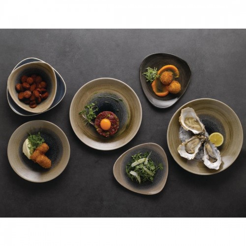 Churchill Stonecast Aqueous Deep Coupe Plates Blue 281mm