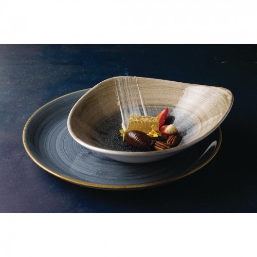 Churchill Stonecast Aqueous Triangular Bowls Blue 21oz 235mm