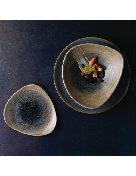 Churchill Stonecast Aqueous Triangular Plates Blue 192mm