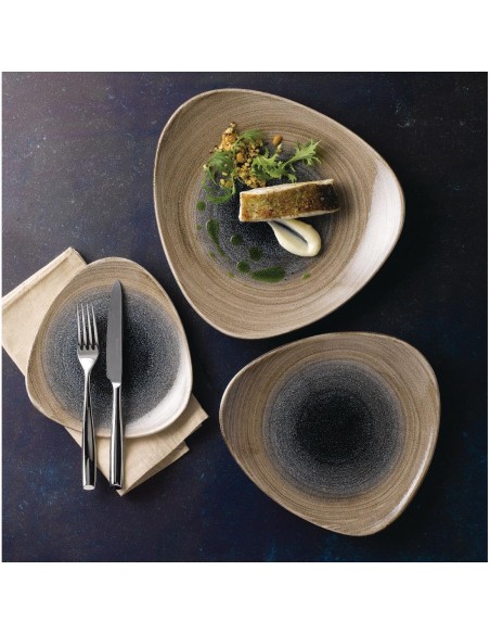 Churchill Stonecast Aqueous Triangular Plates Blue 311mm