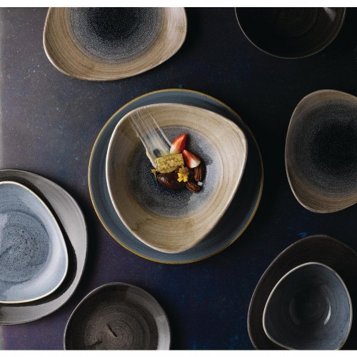 Churchill Stonecast Aqueous Triangular Plates Blue 311mm