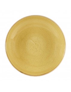 Churchill Stonecast Coupe Bowls Mustard Seed Yellow 310mm