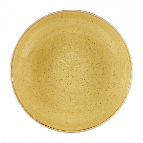 Churchill Stonecast Coupe Bowls Mustard Seed Yellow 310mm