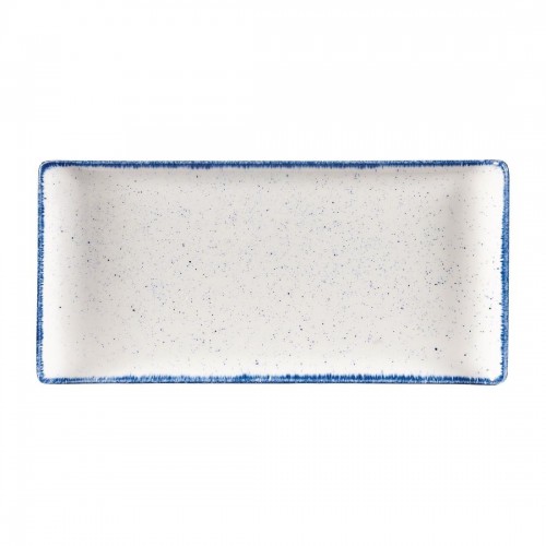 Churchill Stonecast Hints Rectangular Plates Indigo Blue 145 x 300mm