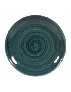 Churchill Stonecast Patina Coupe Plates Rustic Teal 165mm