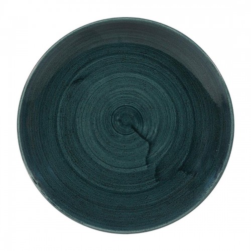 Churchill Stonecast Patina Coupe Plates Rustic Teal 217mm