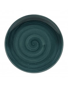Churchill Stonecast Patina Coupe Plates Rustic Teal 260mm