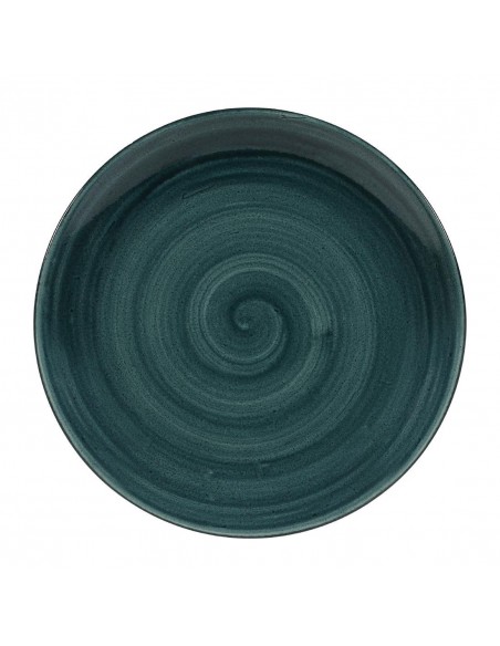 Churchill Stonecast Patina Coupe Plates Rustic Teal 260mm