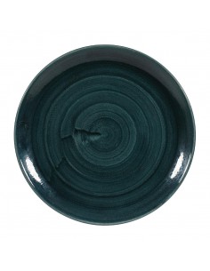 Churchill Stonecast Patina Coupe Plates Rustic Teal 288mm