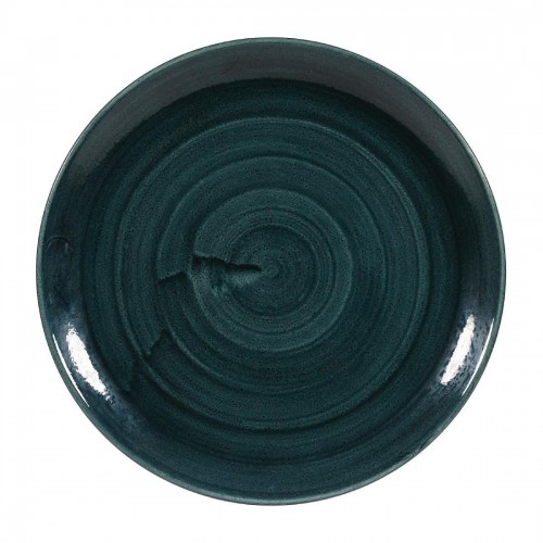 Churchill Stonecast Patina Coupe Plates Rustic Teal 288mm