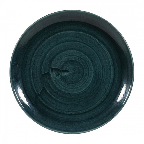 Churchill Stonecast Patina Coupe Plates Rustic Teal 288mm