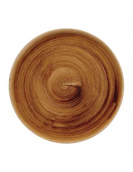 Churchill Stonecast Patina Coupe Plates Vintage Copper 324mm