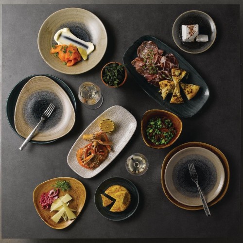 Churchill Stonecast Patina Oblong Chef Plates Rustic Teal 298 x