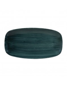 Churchill Stonecast Patina Oblong Chef Plates Rustic Teal 355 x 