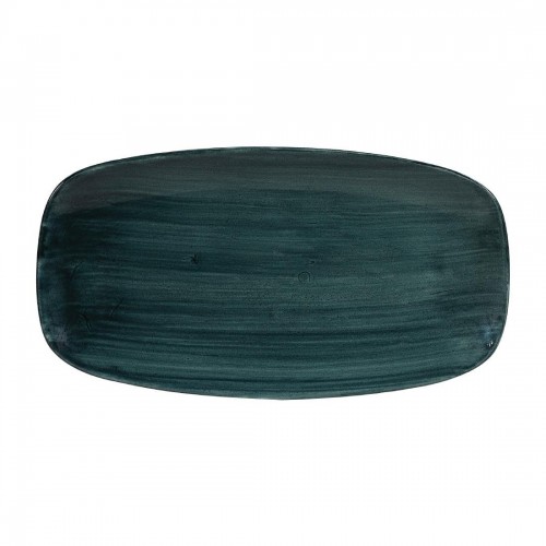 Churchill Stonecast Patina Oblong Chef Plates Rustic Teal 355 x 