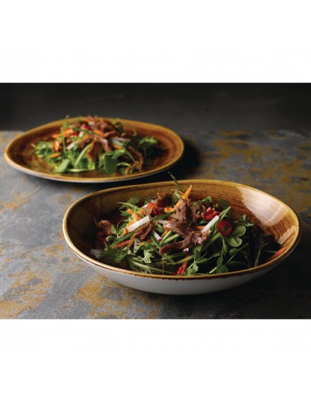 Churchill Stonecast Patina Organic Round Bowls Vintage Copper 38