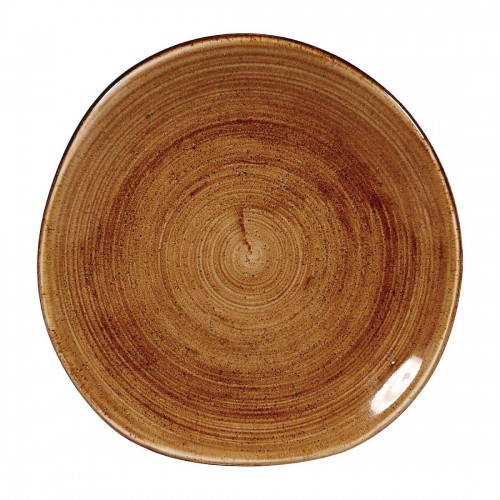 Churchill Stonecast Patina Organic Round Plates Vintage Copper 1