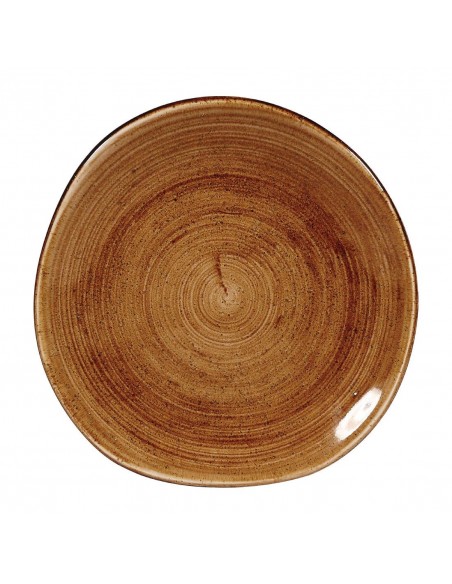 Churchill Stonecast Patina Organic Round Plates Vintage Copper 1