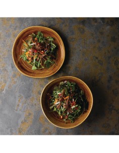 Churchill Stonecast Patina Organic Round Plates Vintage Copper 1 2