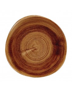 Churchill Stonecast Patina Organic Round Plates Vintage Copper 2