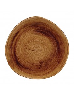 Churchill Stonecast Patina Organic Round Plates Vintage Copper 2