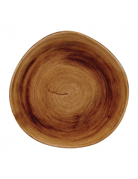 Churchill Stonecast Patina Organic Round Plates Vintage Copper 2