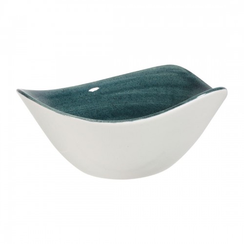 Churchill Stonecast Patina Triangular Bowls Rustic Teal 153mm