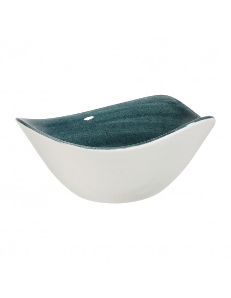 Churchill Stonecast Patina Triangular Bowls Rustic Teal 153mm